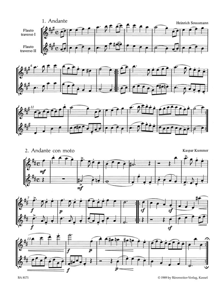 Flötenduos aus 3 Jahrhunderten, Band 1